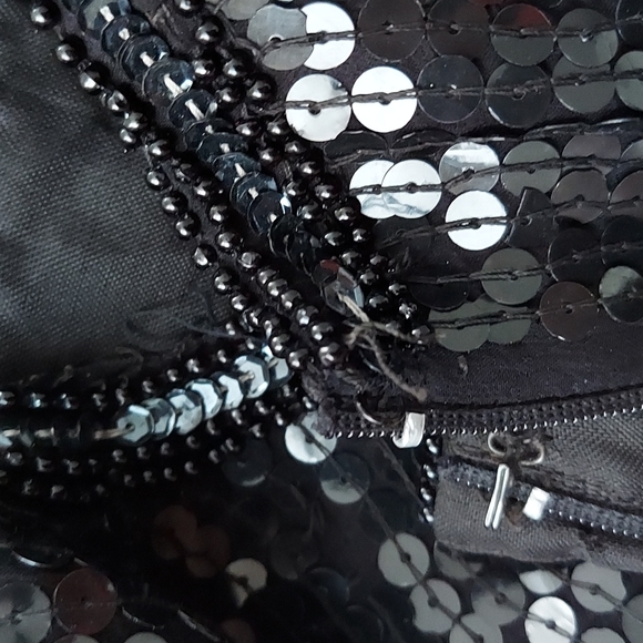 Vintage Jakelin Designs Floral Sequins & Beaded Top Size 3X Black - Picture 10 of 16